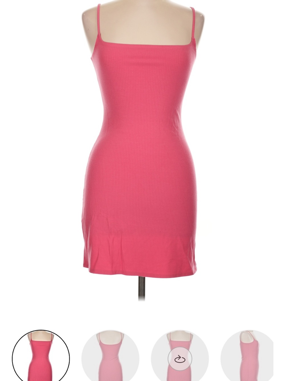 Reformation Pink Ribbed Slip Dress